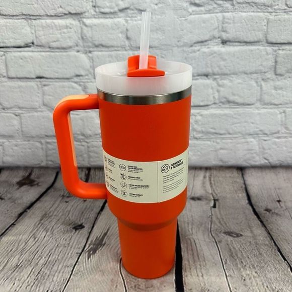 NWT Stanley Flowstate Quencher H2.O Tumbler 40 Oz Adventure Series NEW Tigerlily - Picture 3 of 6